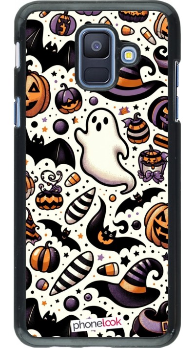 Samsung Galaxy A6 Case Hülle - Halloween 2024 Niedliches Muster