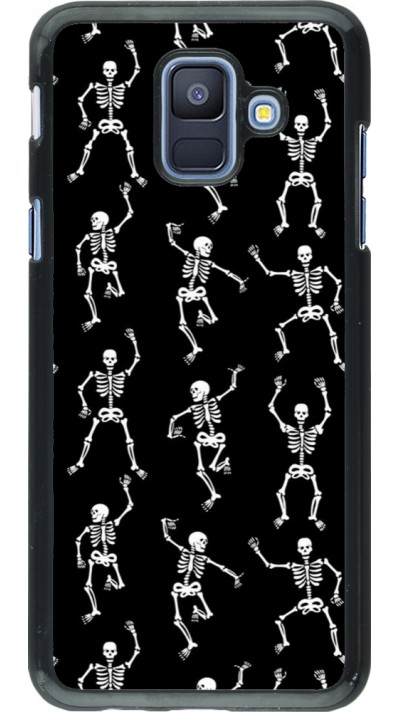 Samsung Galaxy A6 Case Hülle - Halloween 2024 dancing skeleton