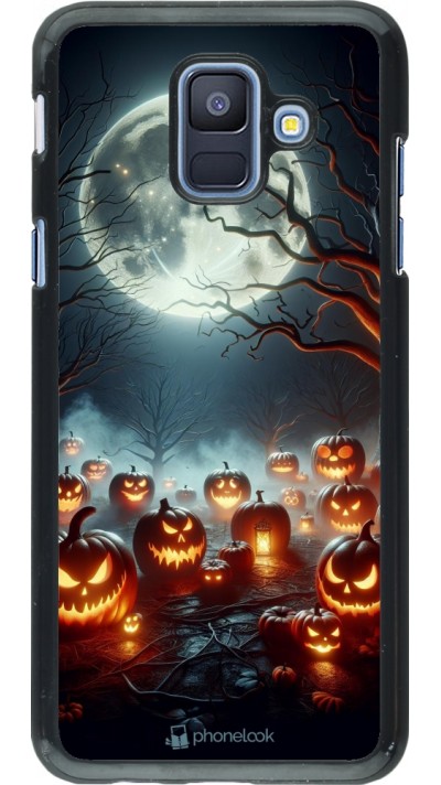 Samsung Galaxy A6 Case Hülle - Halloween 2024 Viele Kuerbisse