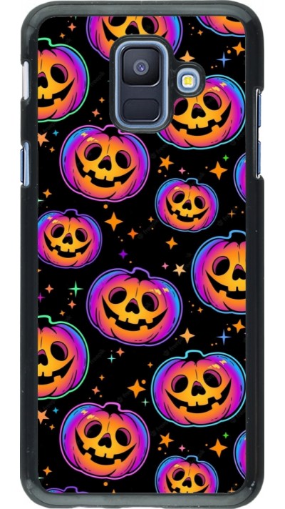 Samsung Galaxy A6 Case Hülle - Halloween 2024 rainbow pumpkins