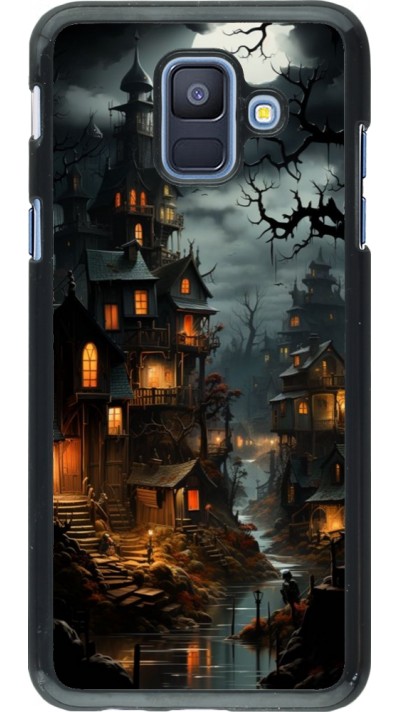 Samsung Galaxy A6 Case Hülle - Halloween 2024 scary town