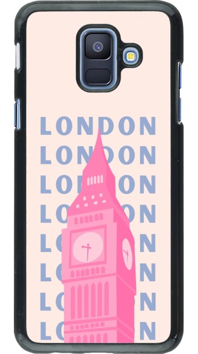 Samsung Galaxy A6 Case Hülle - London Pink Print