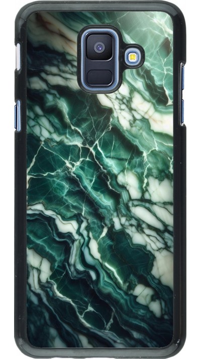 Samsung Galaxy A6 Case Hülle - Majestätischer grüner Marmor