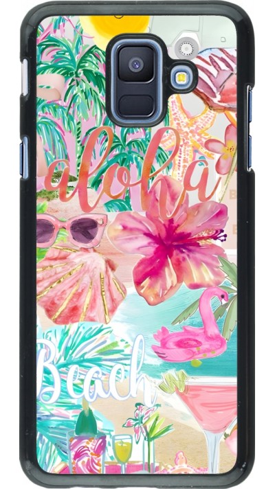 Samsung Galaxy A6 Case Hülle - Preppy Collage Aloha