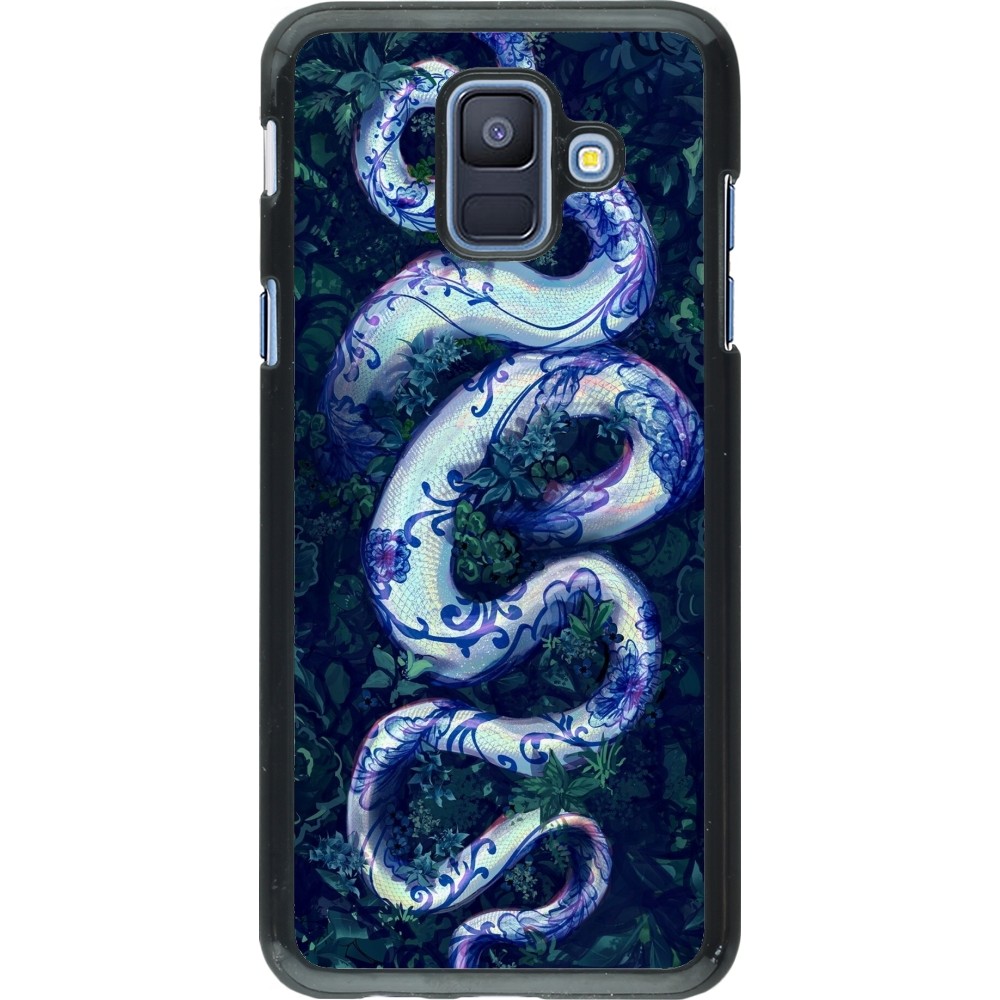 Samsung Galaxy A6 Case Hülle - Snake Blue Anaconda