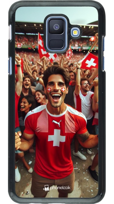 Coque Samsung Galaxy A6 - Supporter Suisse Euro 2024