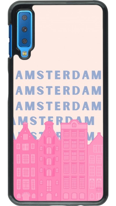 Samsung Galaxy A7 Case Hülle - Amsterdam Pink Print