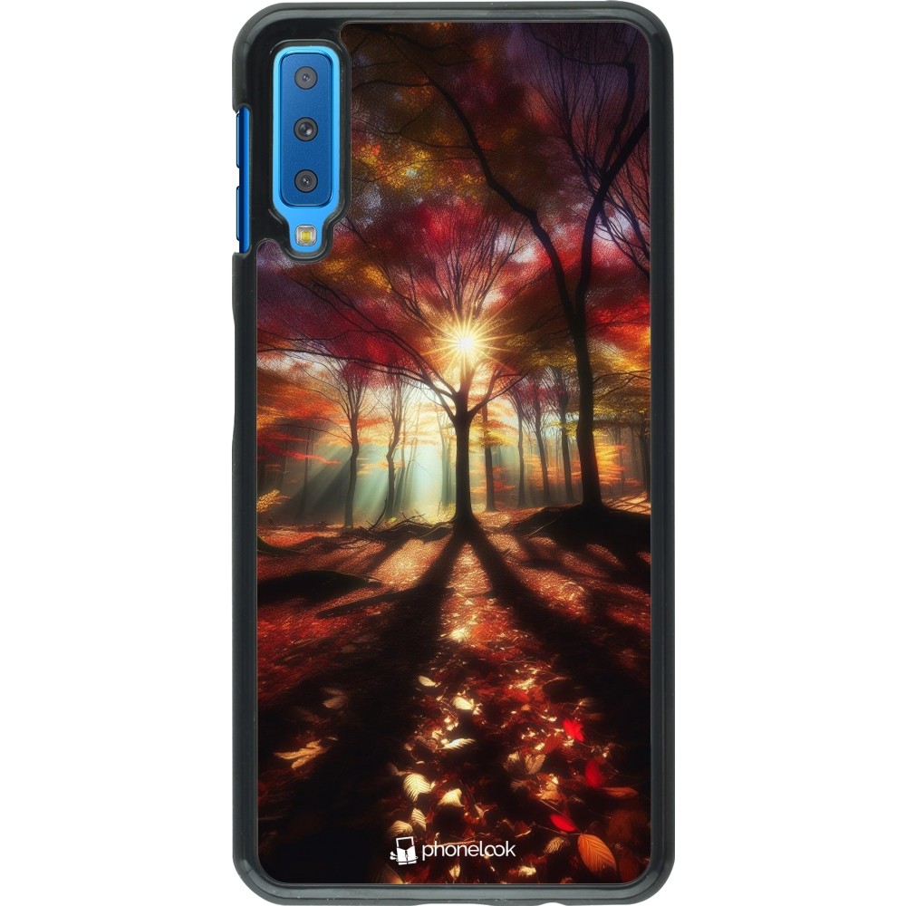 Samsung Galaxy A7 Case Hülle - Herbstlicher goldener Glanz