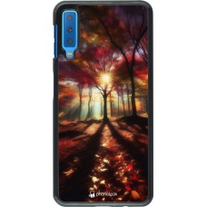 Samsung Galaxy A7 Case Hülle - Herbstlicher goldener Glanz