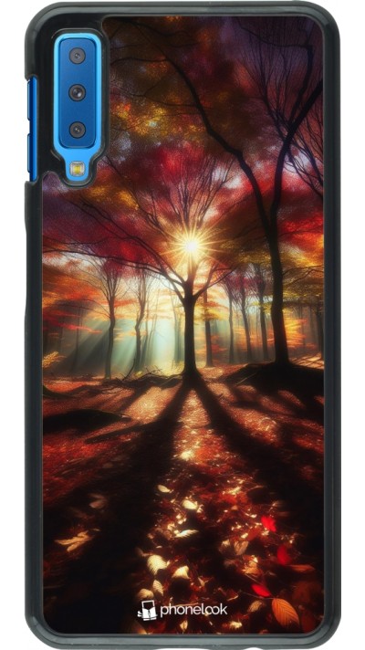 Samsung Galaxy A7 Case Hülle - Herbstlicher goldener Glanz