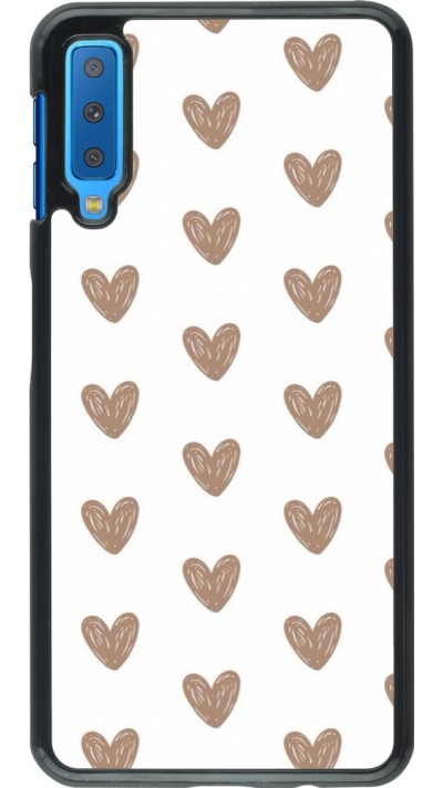 Samsung Galaxy A7 Case Hülle - Autumn 2024 brown hearts