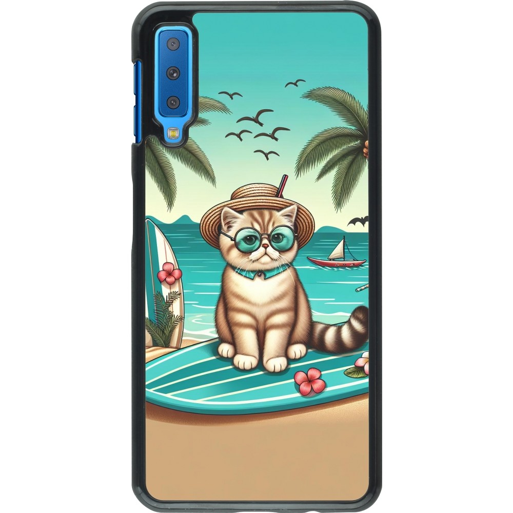 Samsung Galaxy A7 Case Hülle - Chat Surf Stil