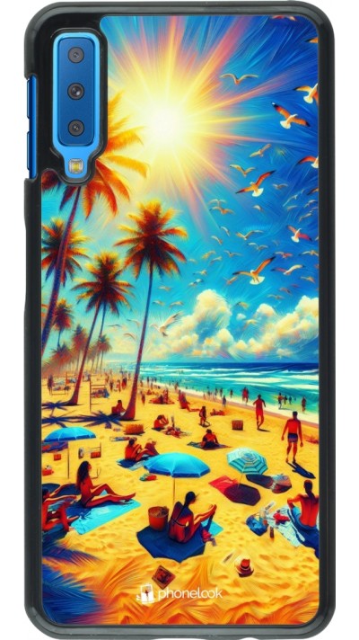 Samsung Galaxy A7 Case Hülle - Sommer Paradies Farbe