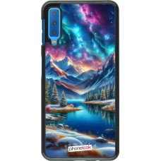 Samsung Galaxy A7 Case Hülle - Fantasiebergsee Himmel Sterne