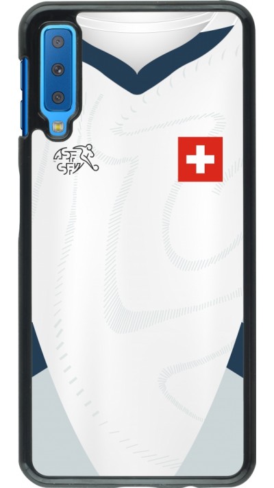 Coque Samsung Galaxy A7 - Maillot de football Suisse Extérieur personnalisable