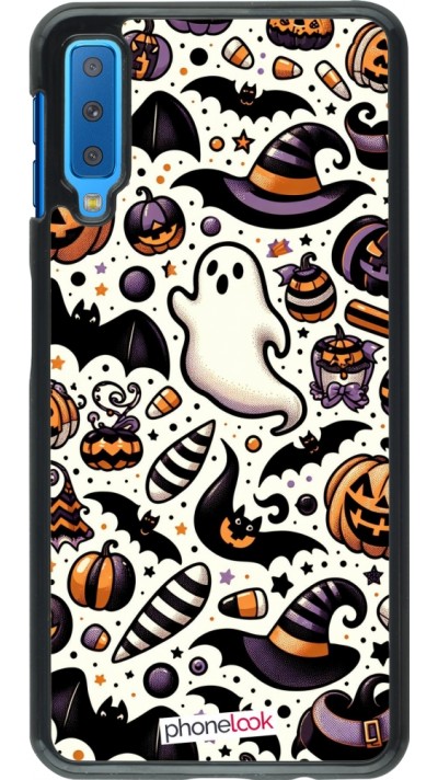 Samsung Galaxy A7 Case Hülle - Halloween 2024 Niedliches Muster