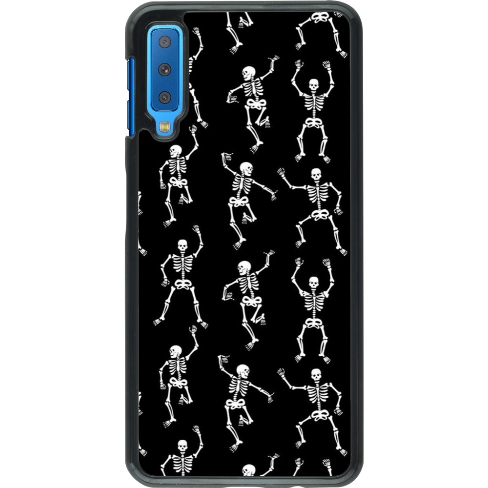 Samsung Galaxy A7 Case Hülle - Halloween 2024 dancing skeleton