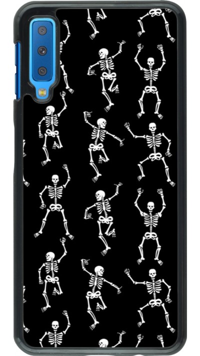 Samsung Galaxy A7 Case Hülle - Halloween 2024 dancing skeleton