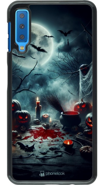 Samsung Galaxy A7 Case Hülle - Halloween 2024 Dunkler Mond