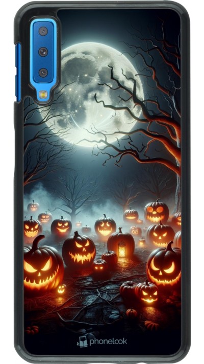 Samsung Galaxy A7 Case Hülle - Halloween 2024 Viele Kuerbisse