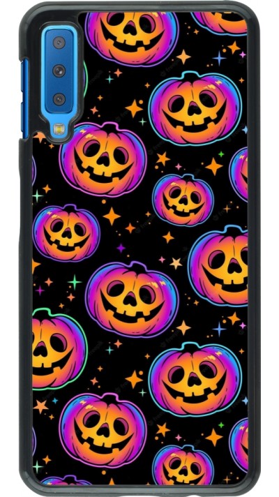 Samsung Galaxy A7 Case Hülle - Halloween 2024 rainbow pumpkins