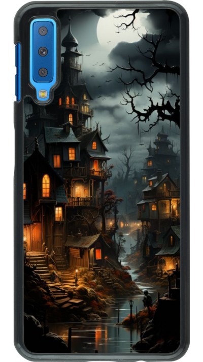 Samsung Galaxy A7 Case Hülle - Halloween 2024 scary town