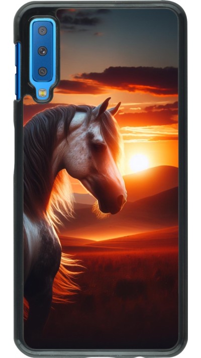 Samsung Galaxy A7 Case Hülle - Majestätischer Sonnenuntergang Pferd