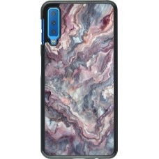 Samsung Galaxy A7 Case Hülle - Violetter silberner Marmor