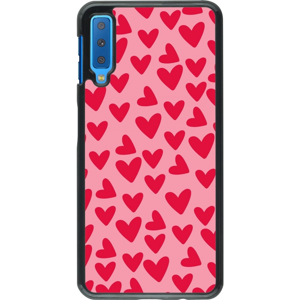 Samsung Galaxy A7 Case Hülle - Mom 2024 kleine Herzen