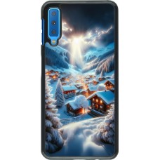 Samsung Galaxy A7 Case Hülle - Berg Schnee Licht