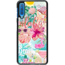 Samsung Galaxy A7 Case Hülle - Preppy Collage Aloha