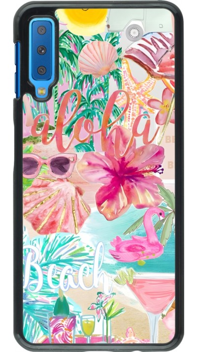 Samsung Galaxy A7 Case Hülle - Preppy Collage Aloha