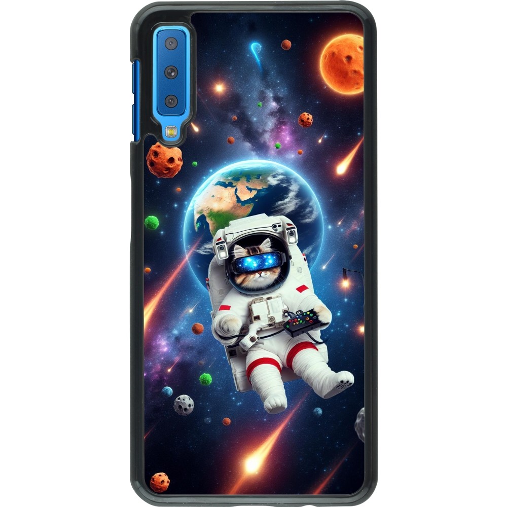 Samsung Galaxy A7 Case Hülle - VR SpaceCat Odyssee