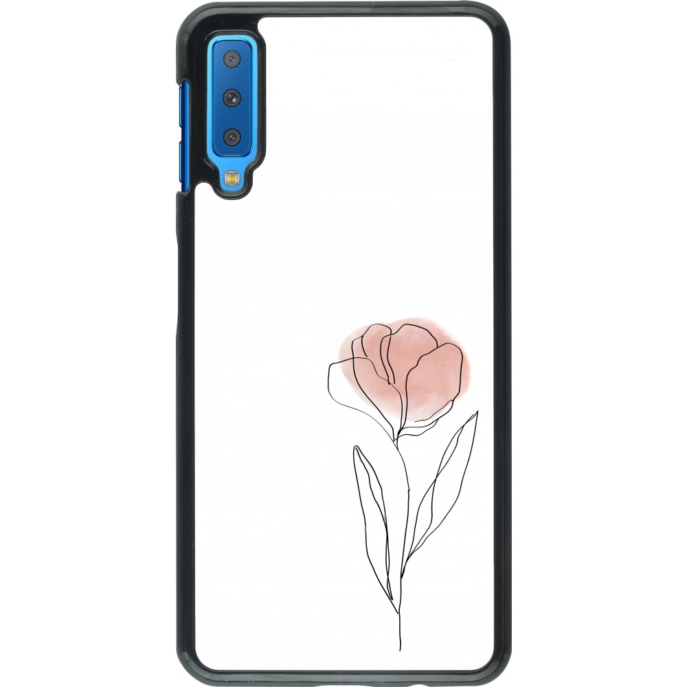 Samsung Galaxy A7 Case Hülle - Spring 23 minimalist flower