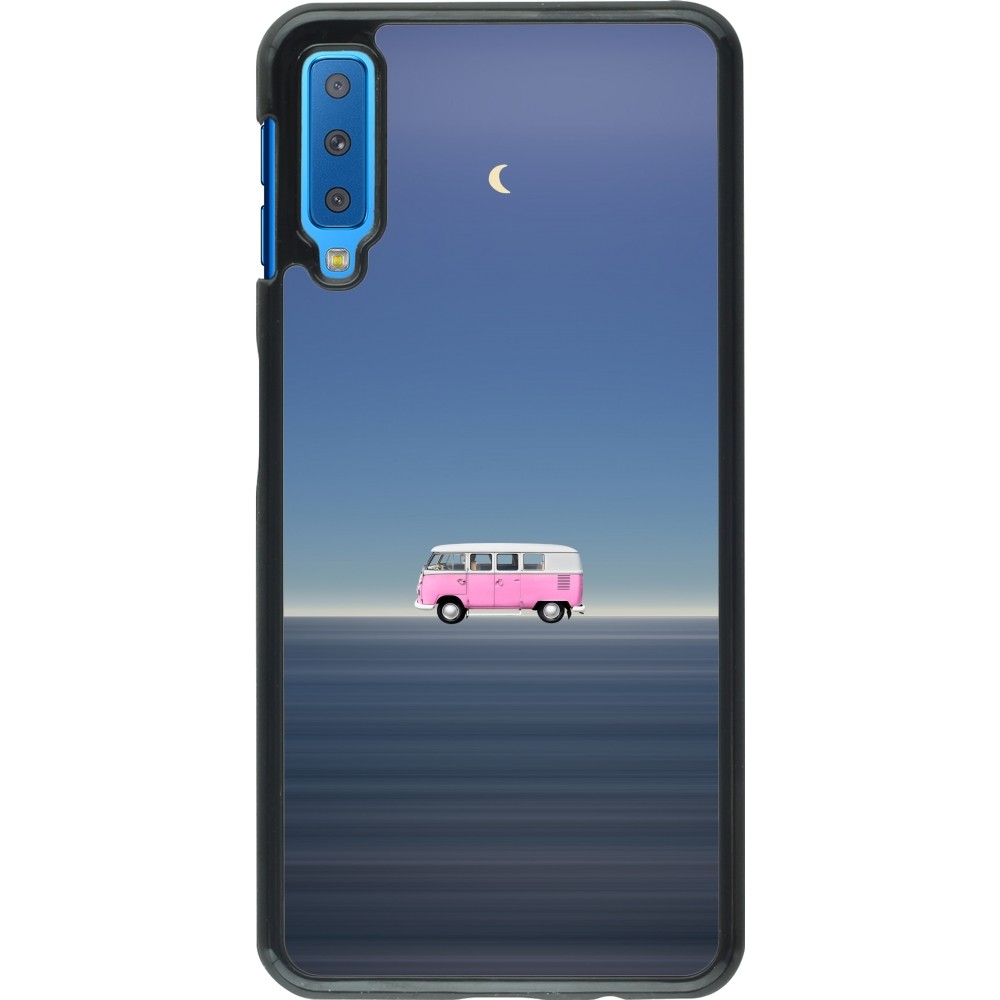 Samsung Galaxy A7 Case Hülle - Spring 23 pink bus