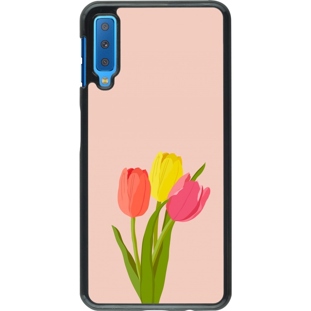 Samsung Galaxy A7 Case Hülle - Spring 23 tulip trio