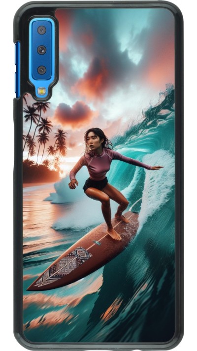 Samsung Galaxy A7 Case Hülle - Surferin aus Bali