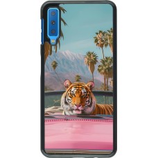 Samsung Galaxy A7 Case Hülle - Tiger Auto rosa