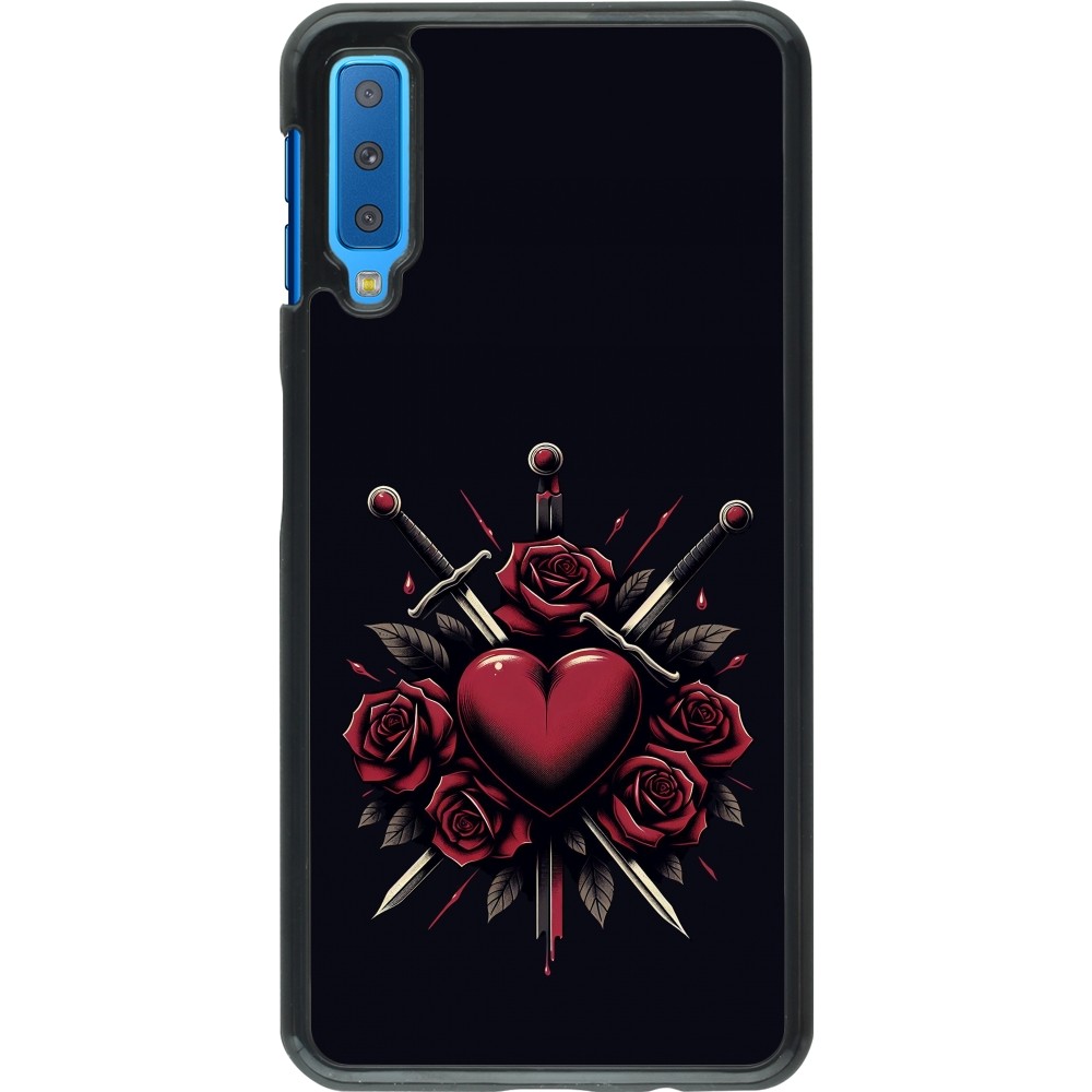 Samsung Galaxy A7 Case Hülle - Valentine 2024 gothic love