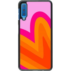 Samsung Galaxy A7 Case Hülle - Valentine 2024 heart gradient