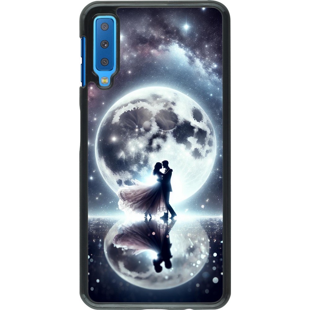 Samsung Galaxy A7 Case Hülle - Valentin 2024 Liebe unter dem Mond