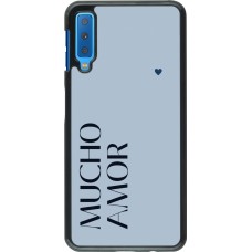 Samsung Galaxy A7 Case Hülle - Valentine 2024 mucho amor azul