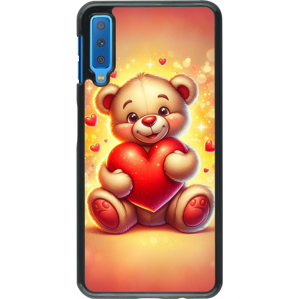 Samsung Galaxy A7 Case Hülle - Valentin 2024 Teddy Liebe