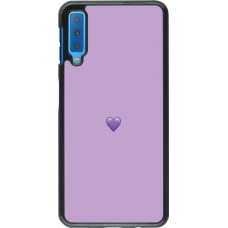 Samsung Galaxy A7 Case Hülle - Valentine 2023 purpule single heart