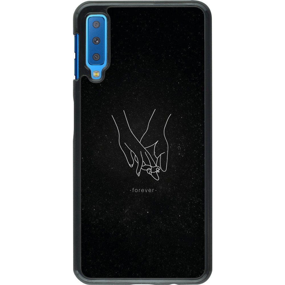 Samsung Galaxy A7 Case Hülle - Valentine 2023 hands forever