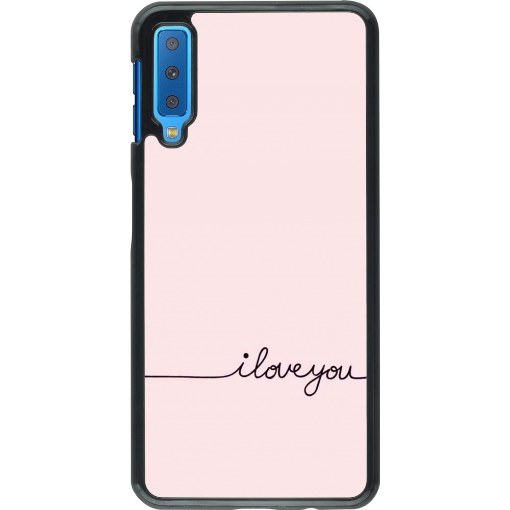 Samsung Galaxy A7 Case Hülle - Valentine 2023 i love you writing