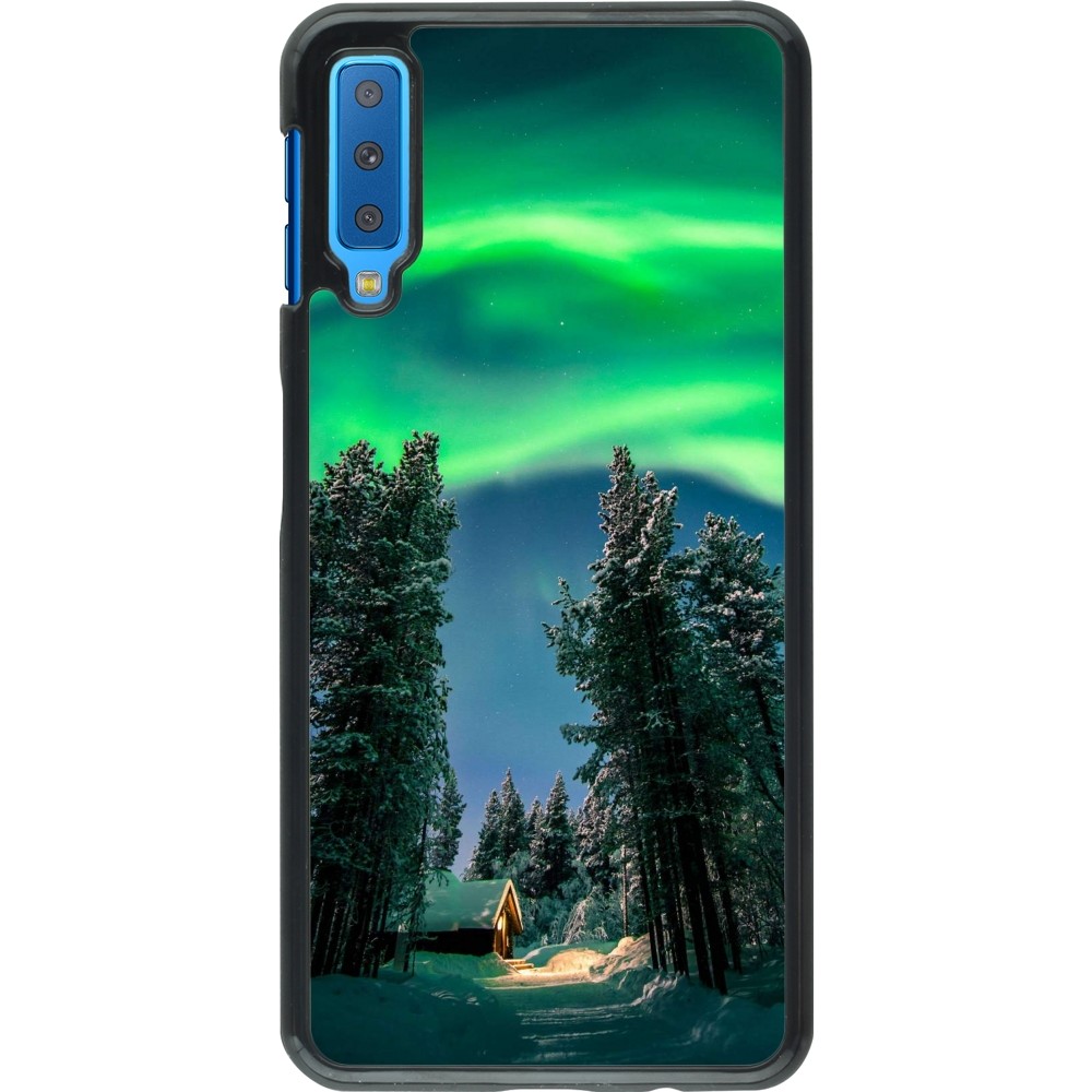 Samsung Galaxy A7 Case Hülle - Winter 22 Northern Lights