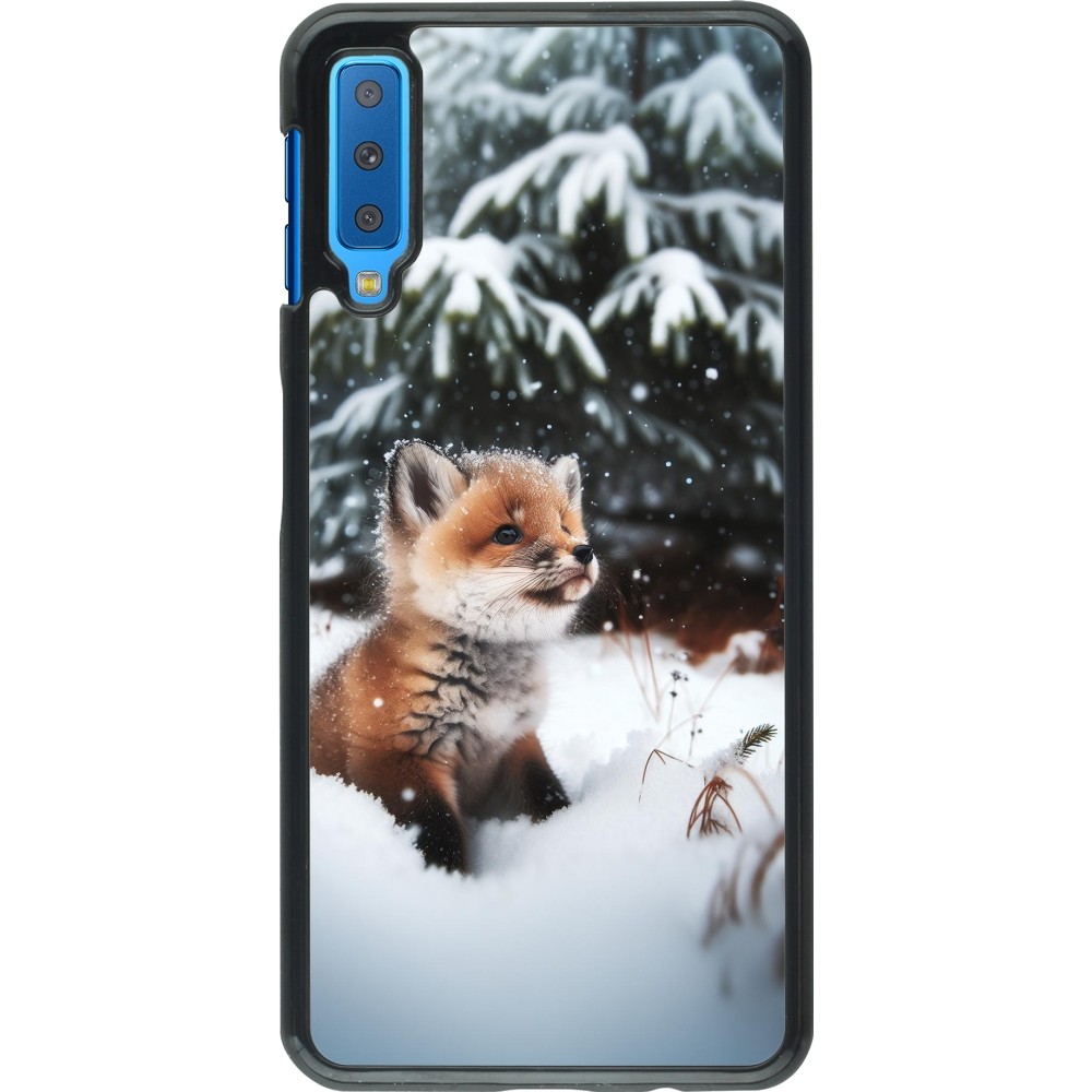 Samsung Galaxy A7 Case Hülle - Weihnachten 2023 Fuechslein Tanne