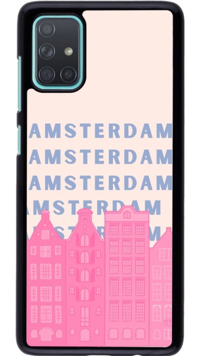 Samsung Galaxy A71 Case Hülle - Amsterdam Pink Print