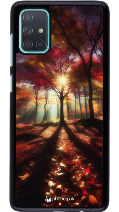 Samsung Galaxy A71 Case Hülle - Herbstlicher goldener Glanz